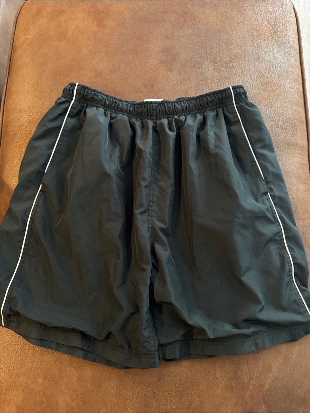 Men's Reebok Black Athletic Shorts with Contrast Piping